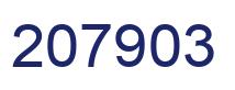 Number 207903 blue image