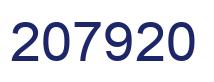 Number 207920 blue image