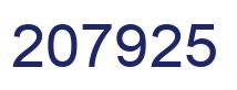 Number 207925 blue image