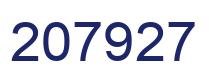 Number 207927 blue image