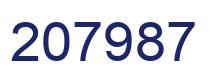 Number 207987 blue image