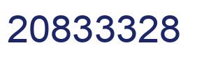 Number 20833328 blue image