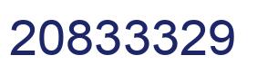 Number 20833329 blue image