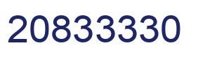 Number 20833330 blue image