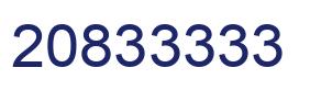 Number 20833333 blue image