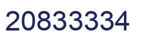 Number 20833334 blue image