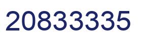 Number 20833335 blue image