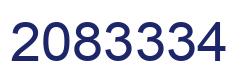 Number 2083334 blue image