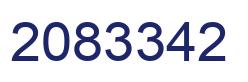 Number 2083342 blue image