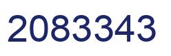 Number 2083343 blue image
