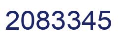 Number 2083345 blue image