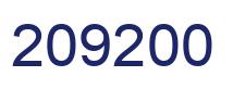 Number 209200 blue image