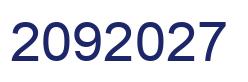 Número 2092027 imagen azul