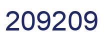 Number 209209 blue image