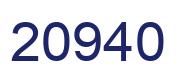 Number 20940 blue image