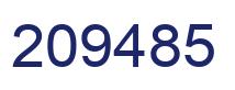 Number 209485 blue image