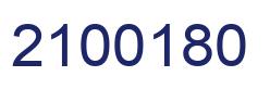 Number 2100180 blue image