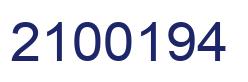 Número 2100194 imagen azul