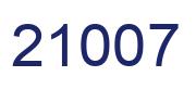Número 21007 imagen azul