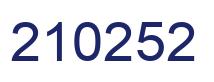 Number 210252 blue image