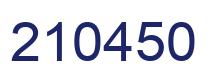 Number 210450 blue image