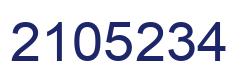 Número 2105234 imagen azul