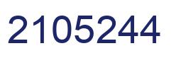 Number 2105244 blue image