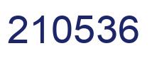Number 210536 blue image
