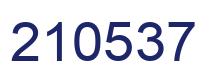 Number 210537 blue image