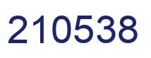 Number 210538 blue image