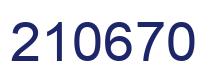 Number 210670 blue image
