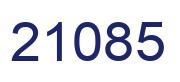 Number 21085 blue image