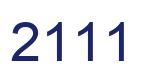 Number 2111 blue image