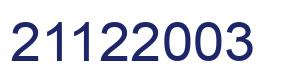 Number 21122003 blue image