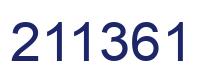 Number 211361 blue image