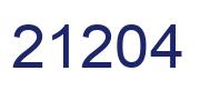 Number 21204 blue image