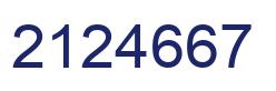 Number 2124667 blue image