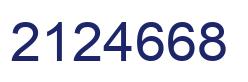 Number 2124668 blue image