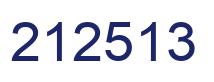 Number 212513 blue image