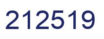 Number 212519 blue image