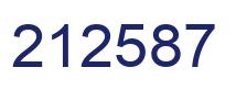 Number 212587 blue image