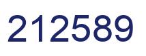 Number 212589 blue image