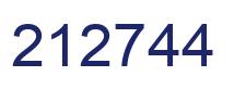 Number 212744 blue image
