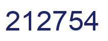 Number 212754 blue image