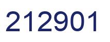 Number 212901 blue image