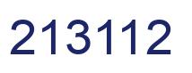 Number 213112 blue image