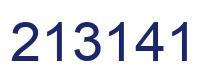 Number 213141 blue image