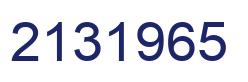 Number 2131965 blue image