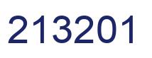 Number 213201 blue image