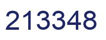 Number 213348 blue image
